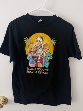Glen Hanson Golden Girls Thank You For Being a Friend Tee Black Large